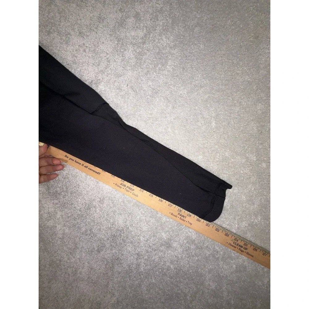 lululemon black mesh panels 4 cropped leggings capri